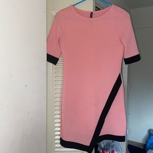 Peach and Black Dress